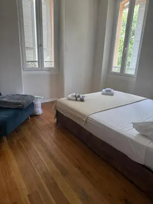 Un ou plusieurs lits dans un hébergement de l'établissement Villa Marcelle