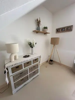 Un ou plusieurs lits dans un hébergement de l'établissement La Villa des Sables Borgu