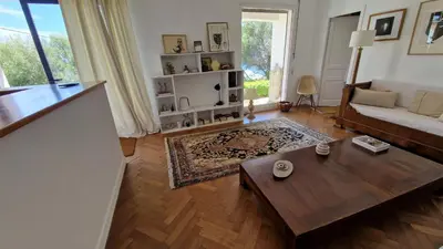 Coin salon dans l'établissement Appartement Vue Mer - T2 Grisgione - Bastia
