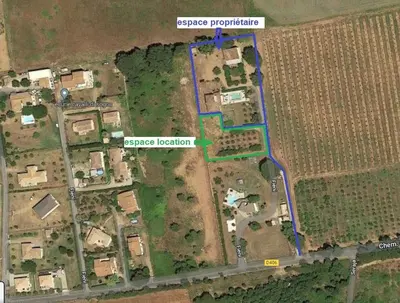 Plan de l'établissement Maison à 2 minutes de la mer en voiture