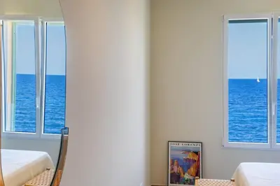 Un ou plusieurs lits dans un hébergement de l'établissement Casa Bordimare Miomo Cap Corse