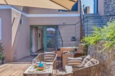 Coin salon dans l'établissement Casa Bordimare Miomo Cap Corse