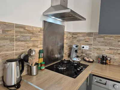 Cuisine ou kitchenette dans l'établissement La parenthèse