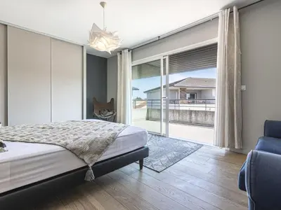 Un ou plusieurs lits dans un hébergement de l'établissement Apartment La vallée by Interhome