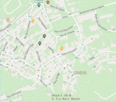 Plan de l'établissement Chambre avec SDB WC à 100 m du départ du GR20