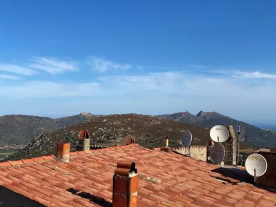 Vue générale sur la montagne ou vue sur la montagne depuis la maison de vacances