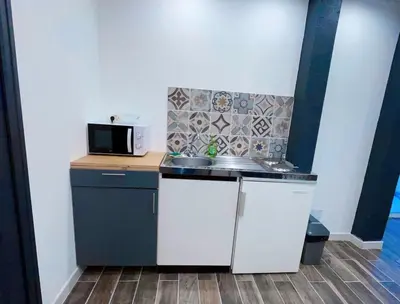 Cuisine ou kitchenette dans l'établissement Studio vue sur les clémentiniers