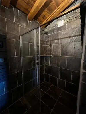 Salle de bains dans l'établissement Bergerie