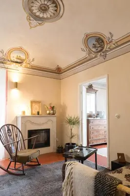 Coin salon dans l'établissement Appartement dans le Cap Corse - Canari