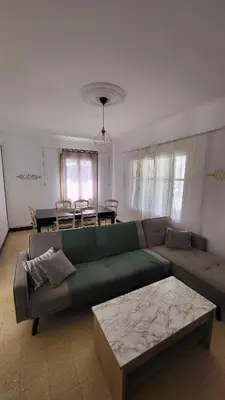 Coin salon dans l'établissement Grand appartement Vescovato entre mer et montagne