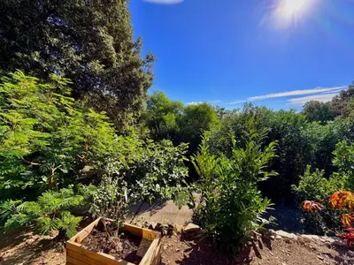 Jardin de l'établissement CAP PARADISU - Chalet vue mer et montagne