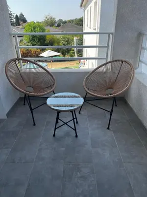 Balcon ou terrasse dans l'établissement Appartement T2 neuf résidence U Scalu