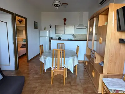 Cuisine ou kitchenette dans l'établissement chez Ange et Maryse à Olmeta di tuda