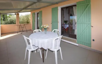 Balcon ou terrasse dans l'établissement Appartement Residence Piscine