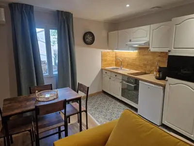 Cuisine ou kitchenette dans l'établissement appartement vezzani