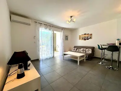 Télévision ou salle de divertissement dans l'établissement Moriani-Plage