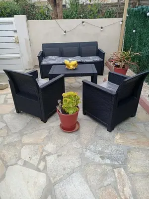 Coin salon dans l'établissement Villa bord de mer Résidence Alba Serena