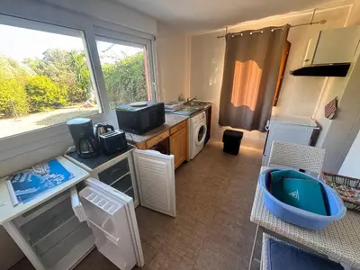 Cuisine ou kitchenette dans l'établissement Appartements Calvi