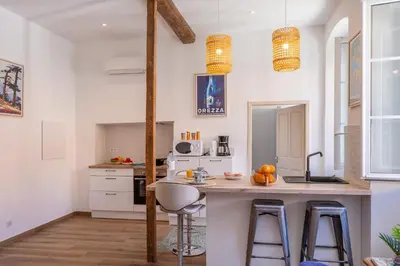 Cuisine ou kitchenette dans l'établissement Studio Le Paolina à quelques mètres de la plage