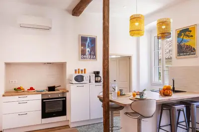 Cuisine ou kitchenette dans l'établissement Studio Le Paolina à quelques mètres de la plage