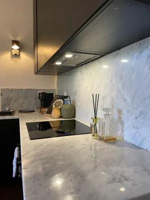 Cuisine ou kitchenette dans l'établissement Appartement au charme de l'ancien