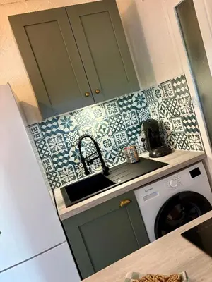 Cuisine ou kitchenette dans l'établissement Casa Ella - Appartement T2 vue mer au calme Sant'Ambroggio