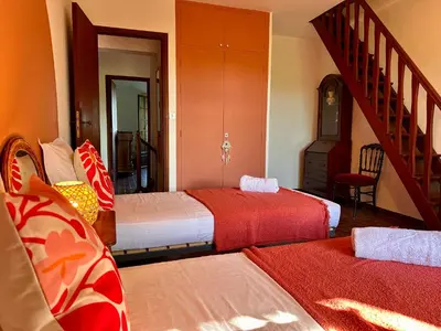 Un ou plusieurs lits dans un hébergement de l'établissement Villa Caline, 4 chambres, lotissement calme et proche mer