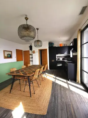 Cuisine ou kitchenette dans l'établissement Casa Lunga à Erbalunga- A deux pas de la plage
