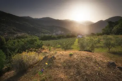 Paysage naturel près de la maison de vacances