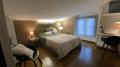 Un ou plusieurs lits dans un hébergement de l'établissement Cozy cocoon 300m de la plage