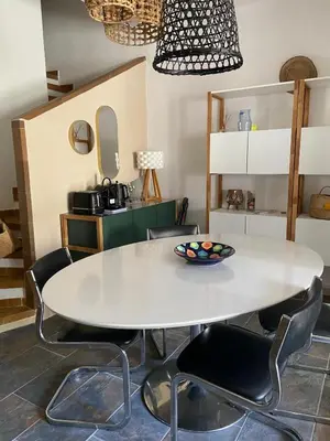 Coin salon dans l'établissement Cozy cocoon 300m de la plage