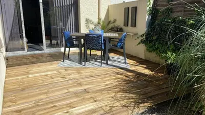 Balcon ou terrasse dans l'établissement Cozy cocoon 300m de la plage