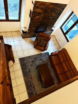 Coin salon dans l'établissement Appartement charmant - Entre campagne et ville