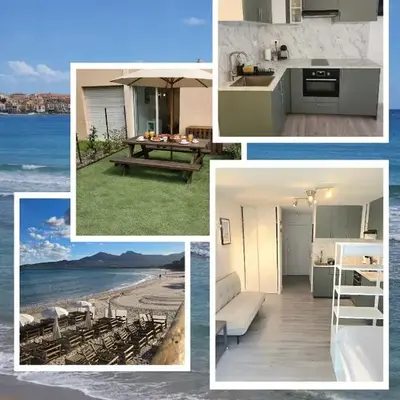 Studio Calvi avec jardinet à 2 min à pieds de la plage