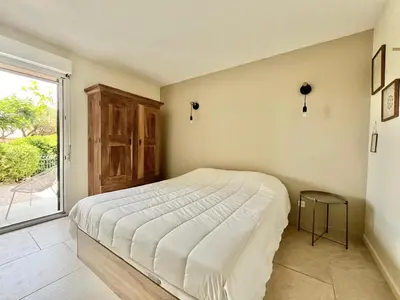 Un ou plusieurs lits dans un hébergement de l'établissement Appartement proche de la mer au coeur de la Marine