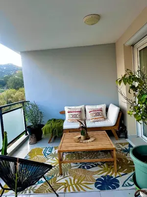 Coin salon dans l'établissement La maison des vacances