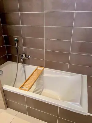 Salle de bains dans l'établissement La maison des vacances