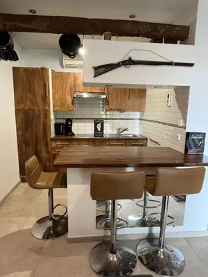 Cuisine ou kitchenette dans l'établissement Cap corse aventure