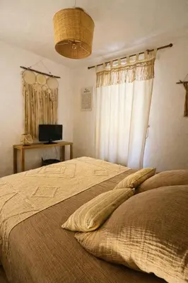 Un ou plusieurs lits dans un hébergement de l'établissement Santa-Casa-Maria, Plage & coeur de Calvi