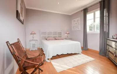 Un ou plusieurs lits dans un hébergement de l'établissement Beautiful Home In Saint Florent