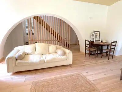 Coin salon dans l'établissement L'appartement Vinosa