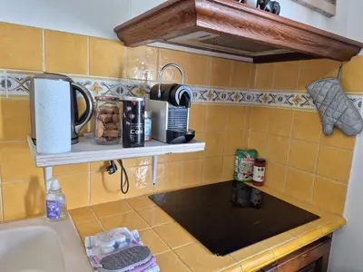 Cuisine ou kitchenette dans l'établissement Villa vue mer à Pietranera