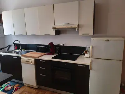 Cuisine ou kitchenette dans l'établissement Cozy Studio in Santa Reparata di Balagna