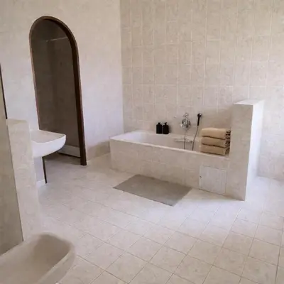 Salle de bains dans l'établissement Chambres de charme - 2 chambres indépendantes avec salles de bains privatives