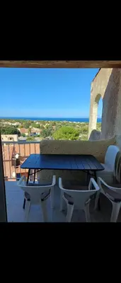 Balcon ou terrasse dans l'établissement Studio 2 à 4 personnes Sant Ambroggio