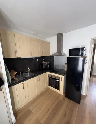 Cuisine ou kitchenette dans l'établissement Appartement T2 climatisé avec terrasse privative