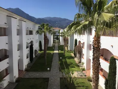 Vue générale sur la montagne ou vue sur la montagne depuis l'appartement