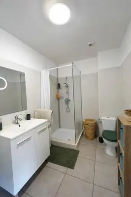 Salle de bains dans l'établissement Appart cosy - Lumineux avec terrasse