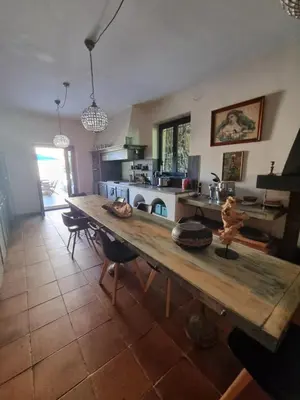 Cuisine ou kitchenette dans l'établissement Ferme Canioni