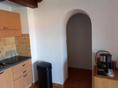 Cuisine ou kitchenette dans l'établissement CORSE Bravone bel appart à 2 pas de la plage 2ch et mezzanine